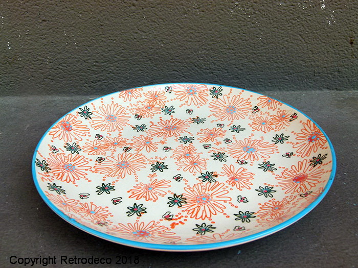 assiette_plate_bliss_23296_2.jpg Assiette plate Bliss fleurs orange en céramique Chehoma – Image 1