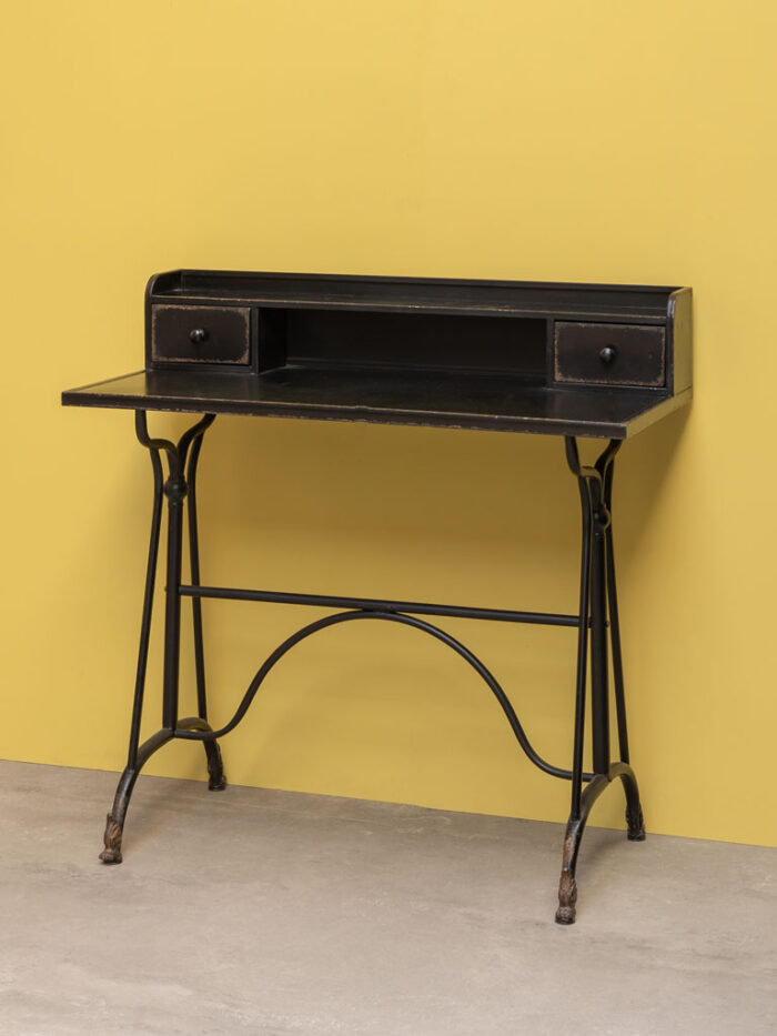 Bureau Henri métal noir antique – Image 3