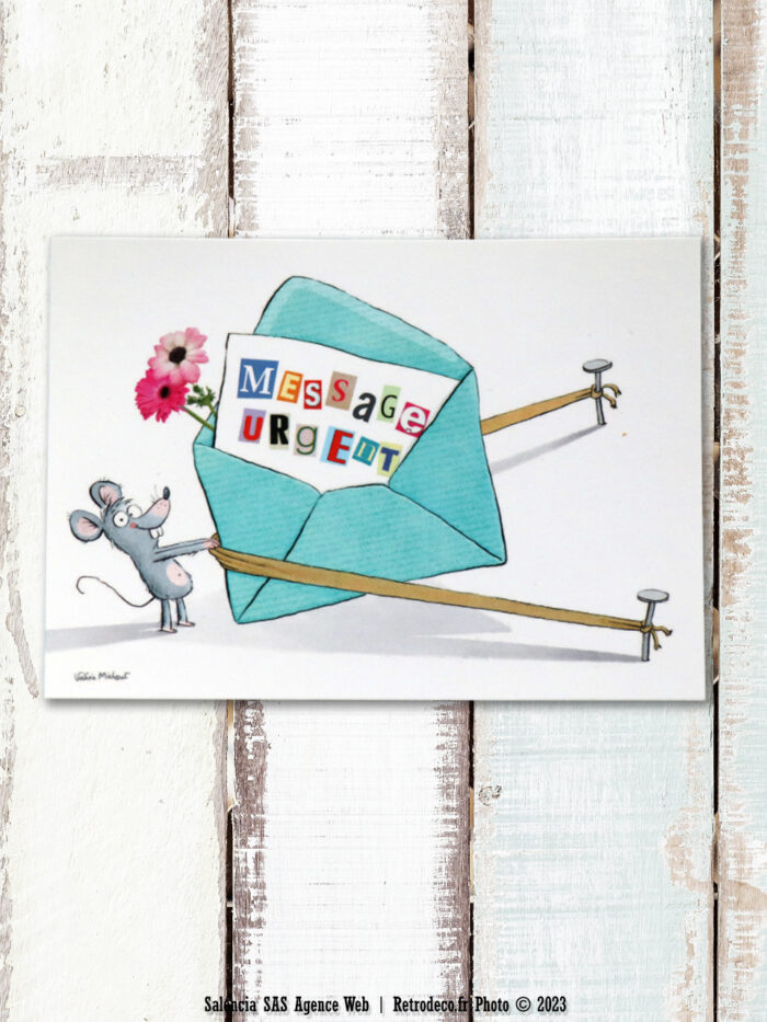 Carte postale Message Urgent Valérie Michaut – Image 1