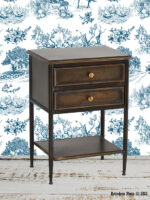 Chevet Neba 2 tiroirs métal noir déco brocante Athezza