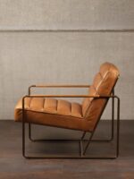 Fauteuil Makine cuir cognac – Image 4