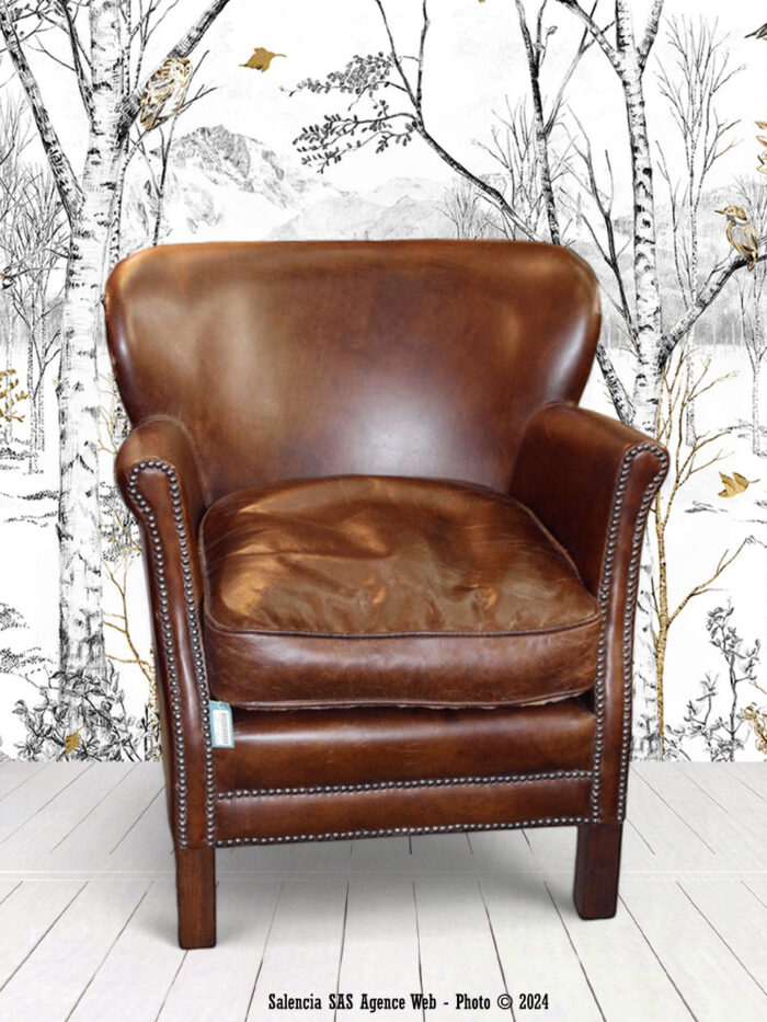 Fauteuil cuir Turner Chehoma
