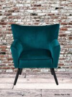 Fauteuil Wayne velours bleu canard déco vintage Athezza