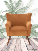 Fauteuil Wayne velours fox Athezza déco vintage