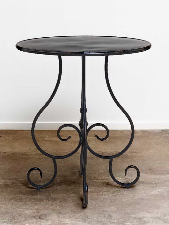 Guéridon métal noir Lison déco brocante Chehoma – Image 1