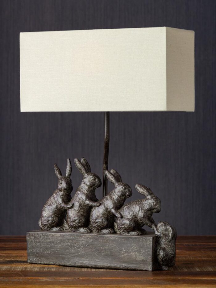 Lampe et abat-jour Petits lapins Chehoma