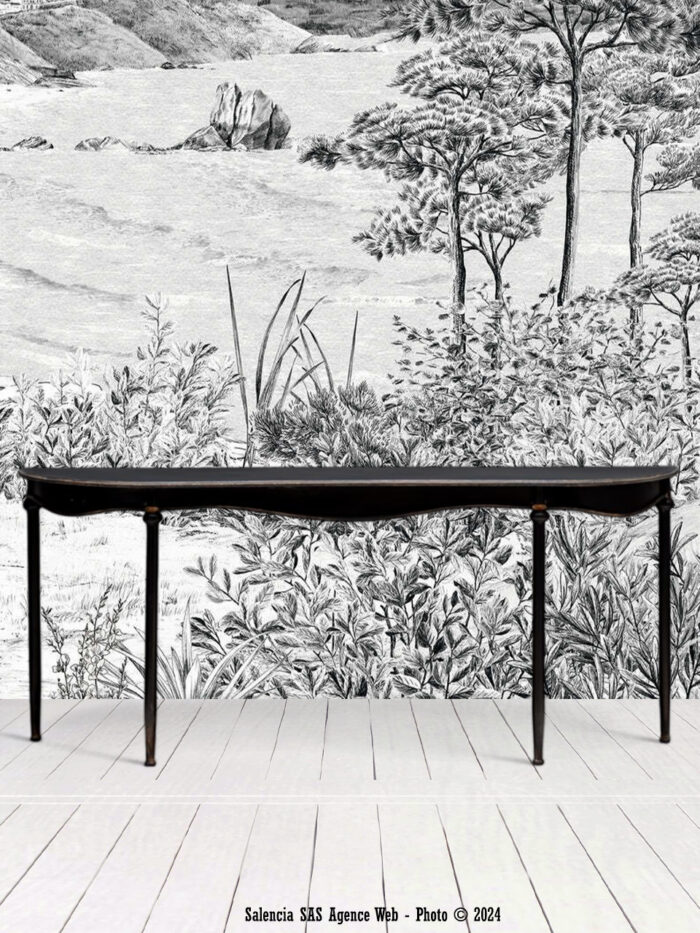 Longue console Orléans métal noir Chehoma