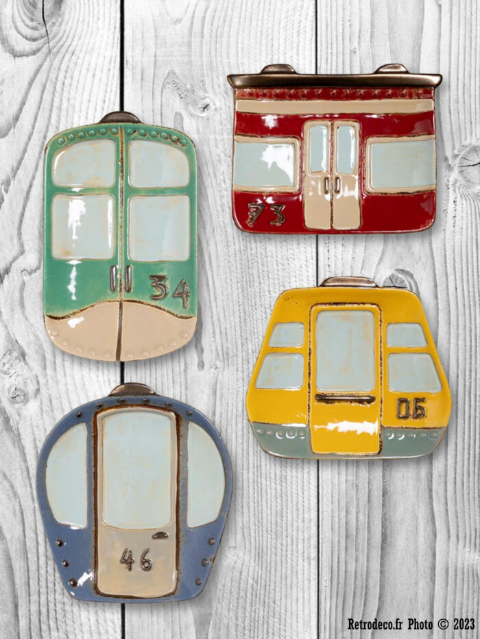 Set de 4 petits plats téléphérique déco montagne Chehoma