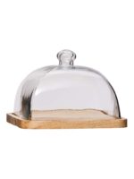 Cloche sur plateau carré en bois – Image 2