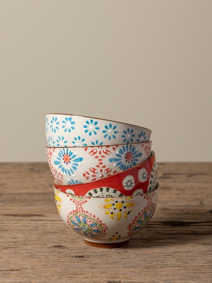 Set 4 petits Bols Bohemian fleuris Chehoma
