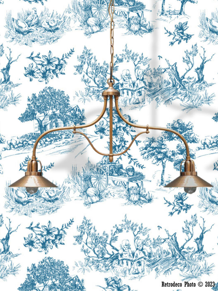 Suspension Cabaret patine laiton déco bistrot Chehoma – Image 1