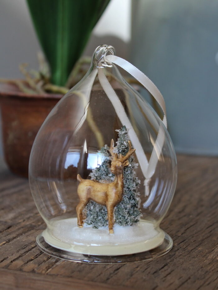 Boule de noël cerf et sapin Chehoma – Image 1