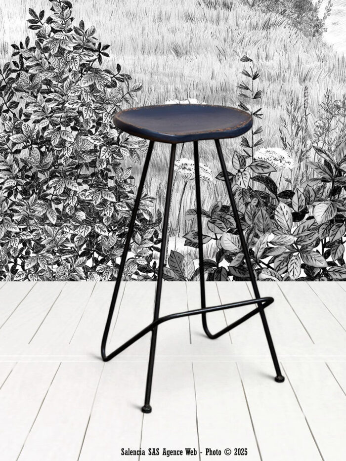 Tabouret de bar Coven assise bois Chehoma