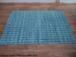 Tapis coton Antalaya bleu déco ethnique chic Athezza