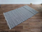 Tapis coton Patern gris et écru Athezza – Image 3