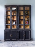Vaisselier manguier noir antique Auriac portes bois Chehoma