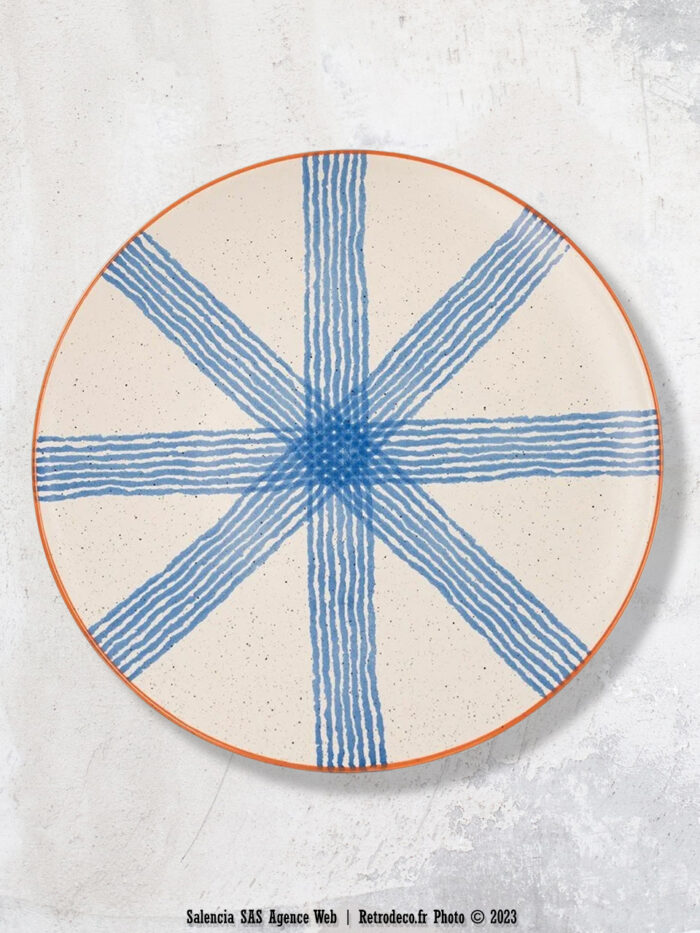 Set de 6 assiettes plates Positano Déco bord de mer Athezza – Image 1