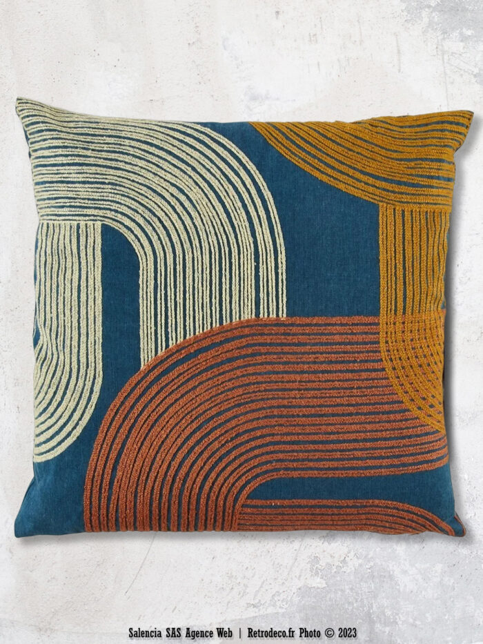 Coussin Mirage coloré 45x45cm déco naturelle Athezza – Image 1