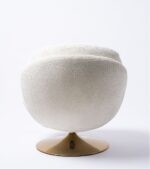 Fauteuil Memento Blanc pied Gold – Image 2