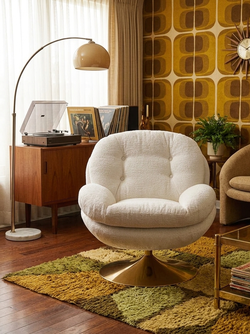 fauteuil-memento-blanc-pied-gold-athezza-1008129 Fauteuil Memento Blanc pied Gold Athezza