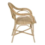 Chaise Bistrot rotin naturel accoudoirs – Image 4