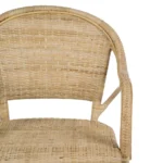 Chaise Bistrot rotin naturel accoudoirs – Image 5