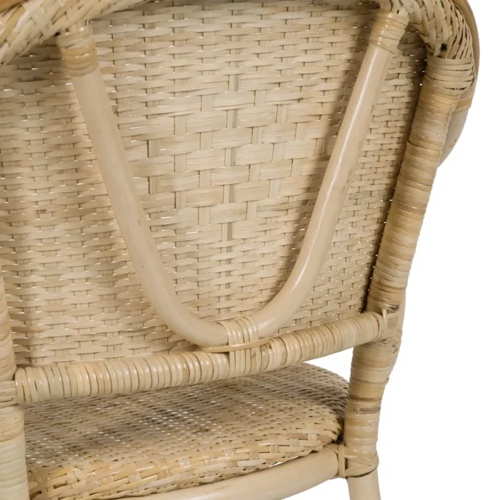 Chaise Bistrot rotin naturel accoudoirs – Image 6