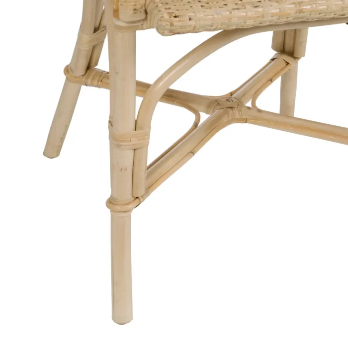 Chaise Bistrot rotin naturel accoudoirs – Image 7