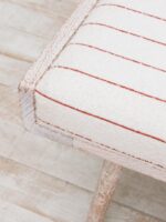 Banc patine blanche ligné bordeau Hendaye