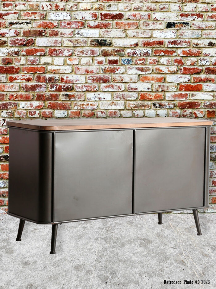 Buffet 1 porte 3 tiroirs Tirkane déco industrielle Lastdeco – Image 4