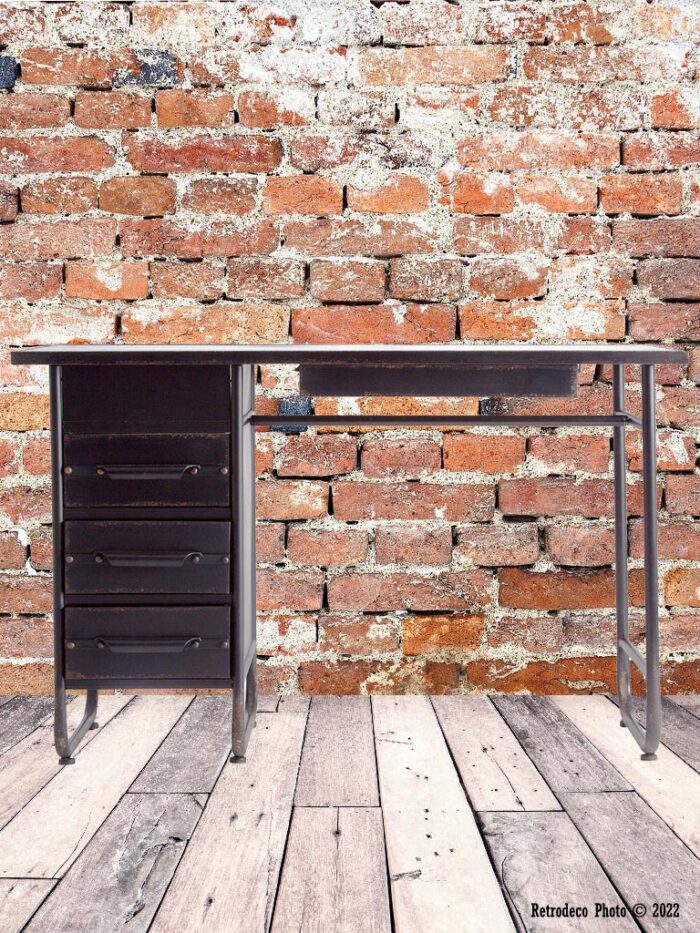Bureau métal Alano 3 tiroirs déco atelier Last Déco – Image 2