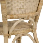 Chaise Bistrot rotin naturel dossier rond – Image 5