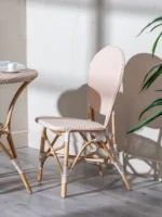Chaise Sandy beige en rotin simple