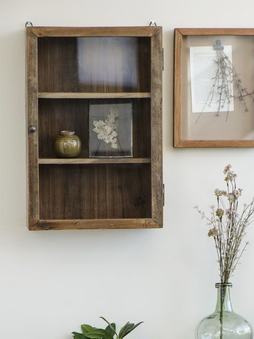 Etagère vitrine murale bois et verre déco campagne Ib Laursen – Image 3