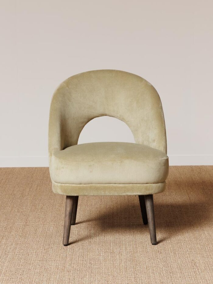 Fauteuil côtelé anis Cyrus Chehoma – Image 2