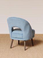 Fauteuil côtelé bleu clair Cyrus Chehoma – Image 3