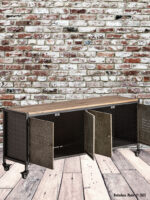 Meuble TV Iron metal et bois Lastdeco déco industrielle – Image 2