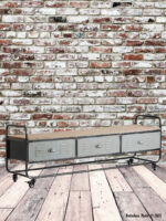 Meuble TV Ostrava metal Lastdeco déco industrielle – Image 2