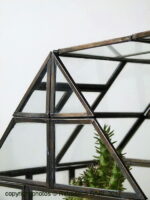 Mini serre de jardin ou terrarium verre et métal laiton – Image 2