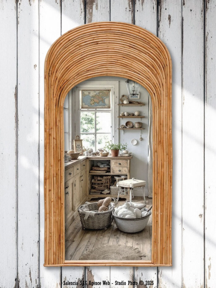 Miroir bambou Barbade Chehoma