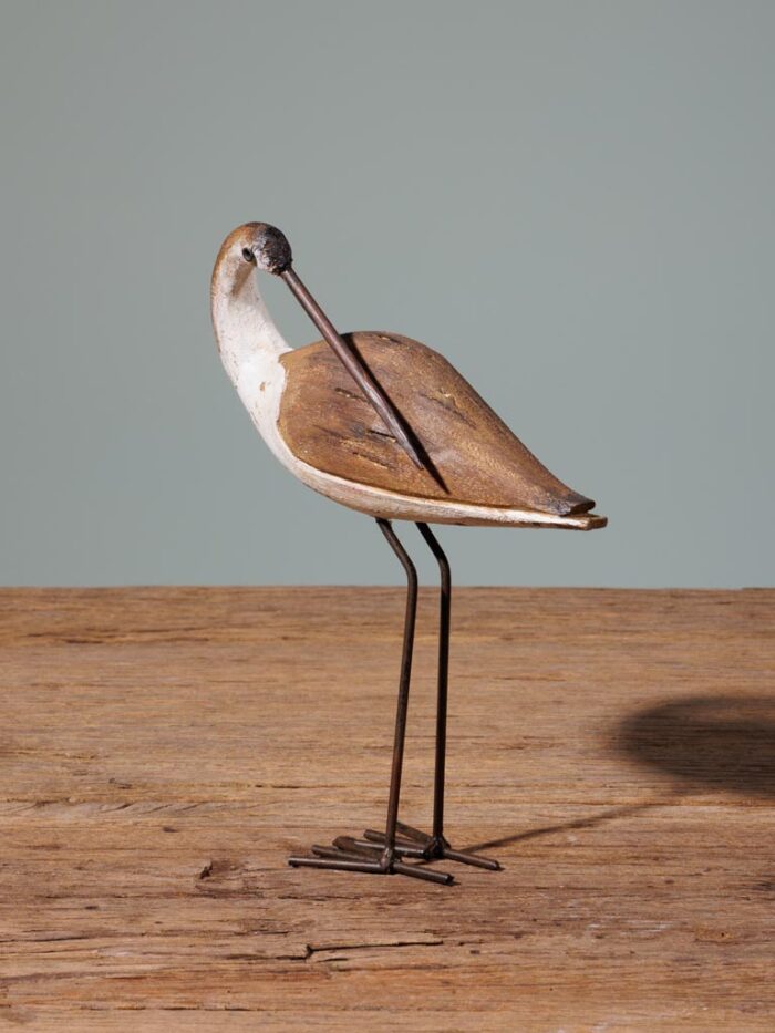 Petit oiseau bois sur pieds métal – Image 3