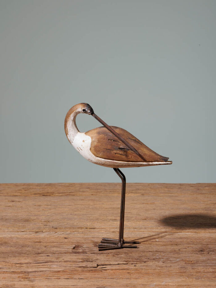 Petit oiseau bois sur pieds métal Chehoma
