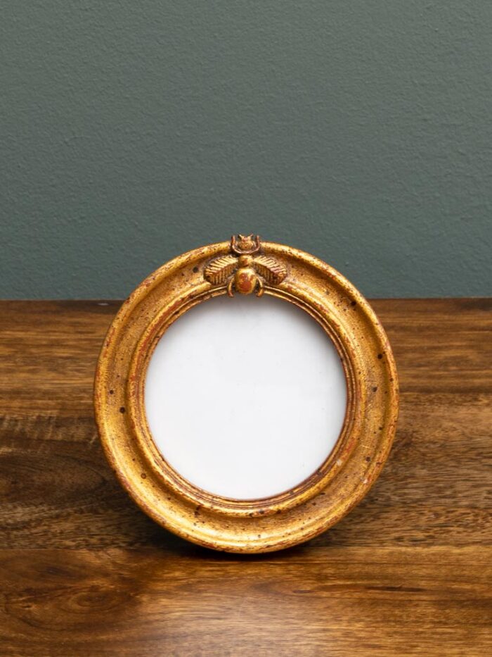 Petit porte-photo rond abeille dorée – Image 2
