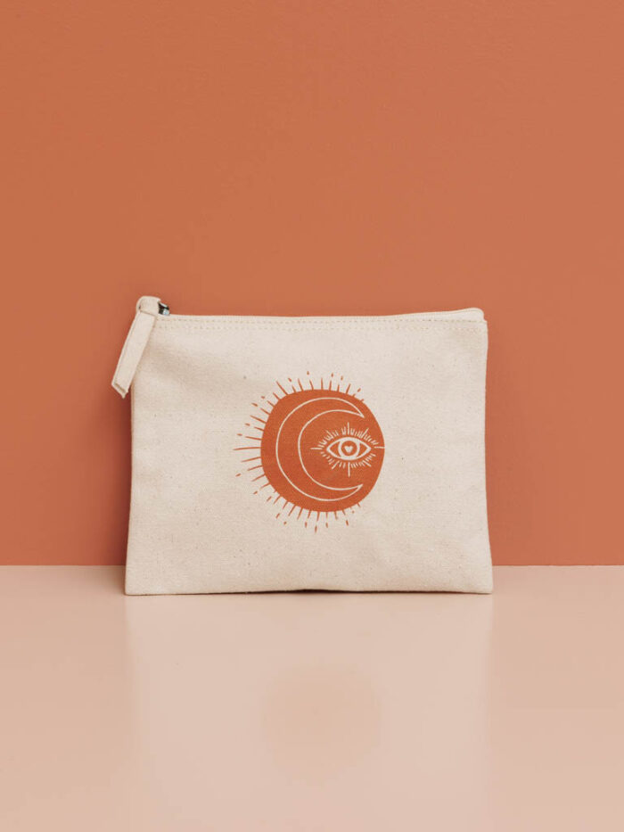 Pochette avec lune Terracotta Chehoma – Image 1