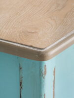 Pupitre Leiden en bois patiné vert-bleu déco brocante – Image 3