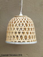 Suspension bambou finition métal galva déco naturelle – Image 2