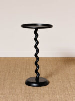 Table d'appoint noire graphique Chehoma