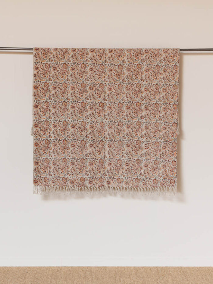 Tapis rose imprimé cashmere Chehoma – Image 1