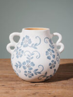 Vase peint double anse Garance Chehoma
