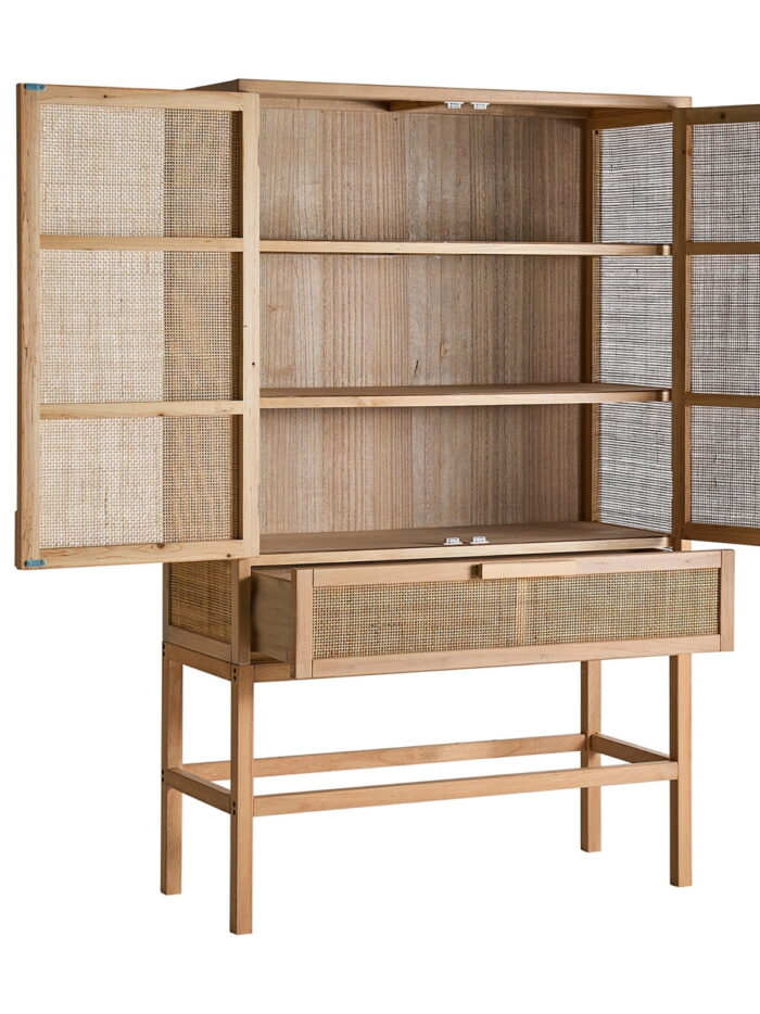 Armoire Bracke bois et rotin Lastdeco – Image 3